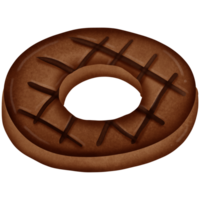 chocolate rosquilla aislado en transparente antecedentes png