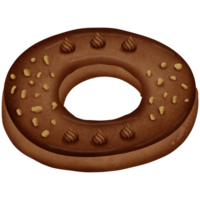 chocolate rosquilla aislado en transparente antecedentes png