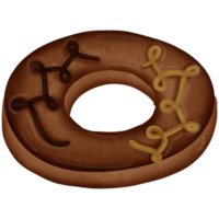 chocola donut geïsoleerd Aan transparant achtergrond png