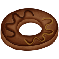 chocola donut geïsoleerd Aan transparant achtergrond png