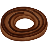 chocolate rosquilla aislado en transparente antecedentes png