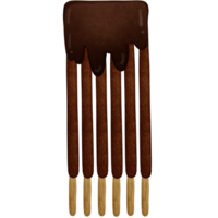 Chocolate sticks isolated on transparent background png