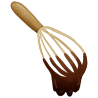 chocolate salsa batidor aislado en transparente antecedentes png