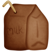 Chocolate milk isolated on transparent background png