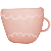 a brown cup with a pattern on it isolated on transparent background png