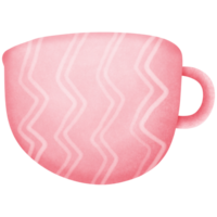 a pink cup with a white stripe on it isolated on transparent background png