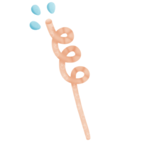 The brown straw plastic has a peach pattern on it isolated on transparent background png