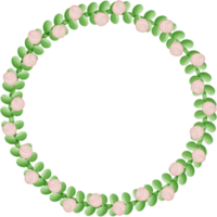 Flowers circle isolated on transparent background png