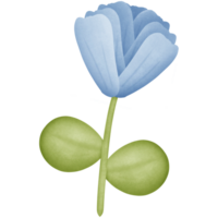 Blume im das Stengel isoliert auf transparent Hintergrund png