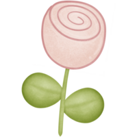 Blume im das Stengel isoliert auf transparent Hintergrund png