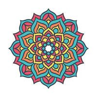 Ethnic Mandala Round Ornament Pattern With Colorful vector
