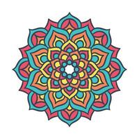 Ethnic Mandala Round Ornament Pattern With Colorful vector