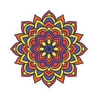 Ethnic Mandala Round Ornament Pattern With Colorful vector