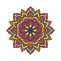 Ethnic Mandala Round Ornament Pattern With Colorful vector