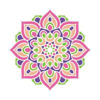 Ethnic Mandala Round Ornament Pattern With Colorful vector