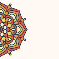 plantilla de fondo de ornamento redondo de mandala vector