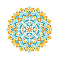 Ethnic Mandala Round Ornament Pattern With Colorful vector