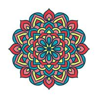 Ethnic Mandala Round Ornament Pattern With Colorful vector