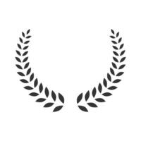 Laurel wreath vector illustration black and white