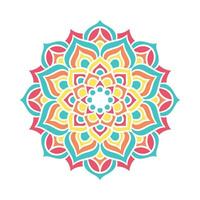 Ethnic Mandala Round Ornament Pattern With Colorful vector