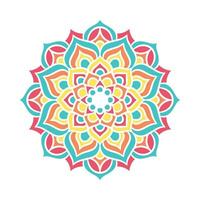 Ethnic Mandala Round Ornament Pattern With Colorful vector