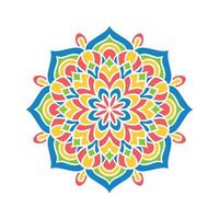 Ethnic Mandala Round Ornament Pattern With Colorful vector