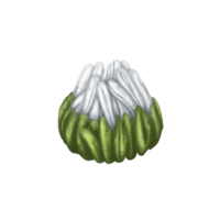 One bud of white chamomile, side view. Design for herbal tea, natural cosmetics, aromatherapy, health products png