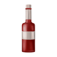 Transparent glass jar with tomato paste. Digital illustration. Applicable for packaging design, postcards, prints, textiles png