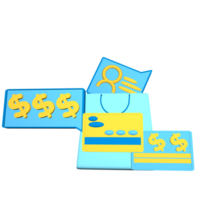 Digital marketing 3d icon object png