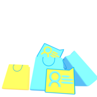 Digital marketing 3d icon object png