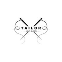 Tailor vector logo design. Sewing old machine icon