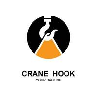 crane hook logo illustration design vector