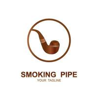 Pipe Smoking Logo icon vector illustration design