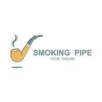 Pipe Smoking Logo icon vector illustration design