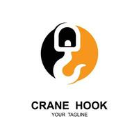 crane hook logo illustration design vector