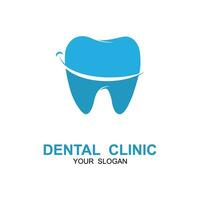 dental logo para dentista y dental clínica vector