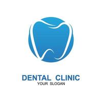 dental logo para dentista y dental clínica vector