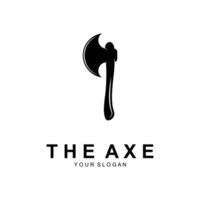 Axe Logo, Wood Cutting Tool Vector Icon, Silhouette Design