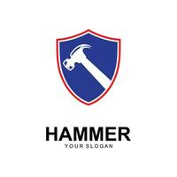 hammer logo vector illustration design