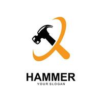 hammer logo vector illustration design
