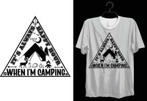 Camping T-shirt Design. Funny Gift Camping T-shirt Design For Camp Lovers. Typography, Custom, Vector t-shirt design. World All Camper T-shirt Design For Adventure.