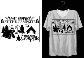 Camping T-shirt Design. Funny Gift Camping T-shirt Design For Camp Lovers. Typography, Custom, Vector t-shirt design. World All Camper T-shirt Design For Adventure