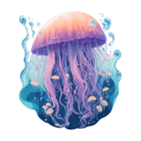 medusas bajo el agua png