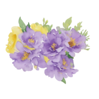 violett blomma vattenfärg klämma konst png