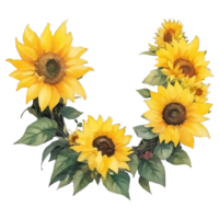 Sonnenblume Kranz Clip Kunst png