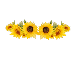 Sunflower wreath clip art png