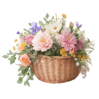 Flower basket clip art png