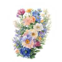 fleur bouquet agrafe art png