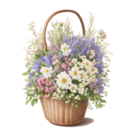 fleur panier agrafe art png