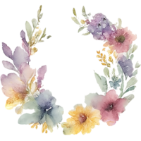 wijnoogst bloem krans klem kunst png